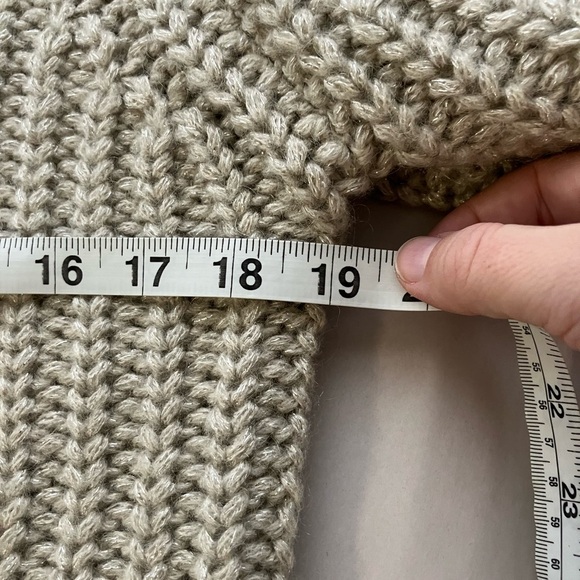 trina turk Cardigan Sz L Cream Chunky Knit Wool Blend Snap Button Quite Luxury - Picture 6 of 8